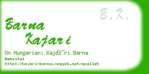 barna kajari business card